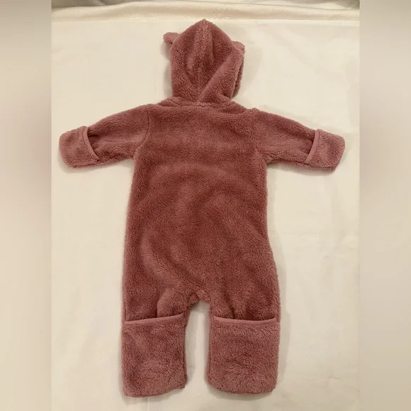 Hanna Andersson pink bunting suit romper fleece 6-12m Carter’s waffle jacket 9m - Picture 4 of 12